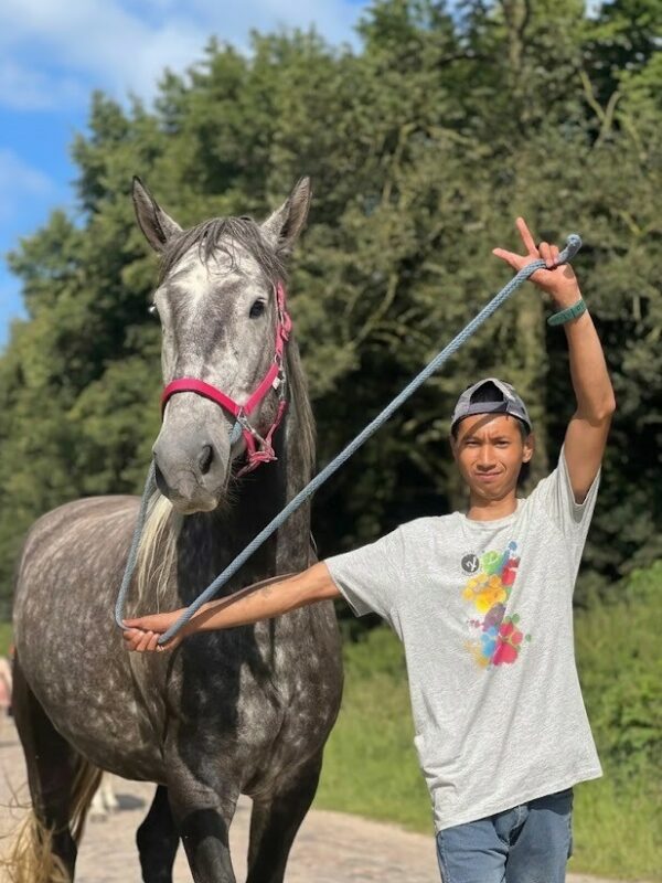 minder with horse